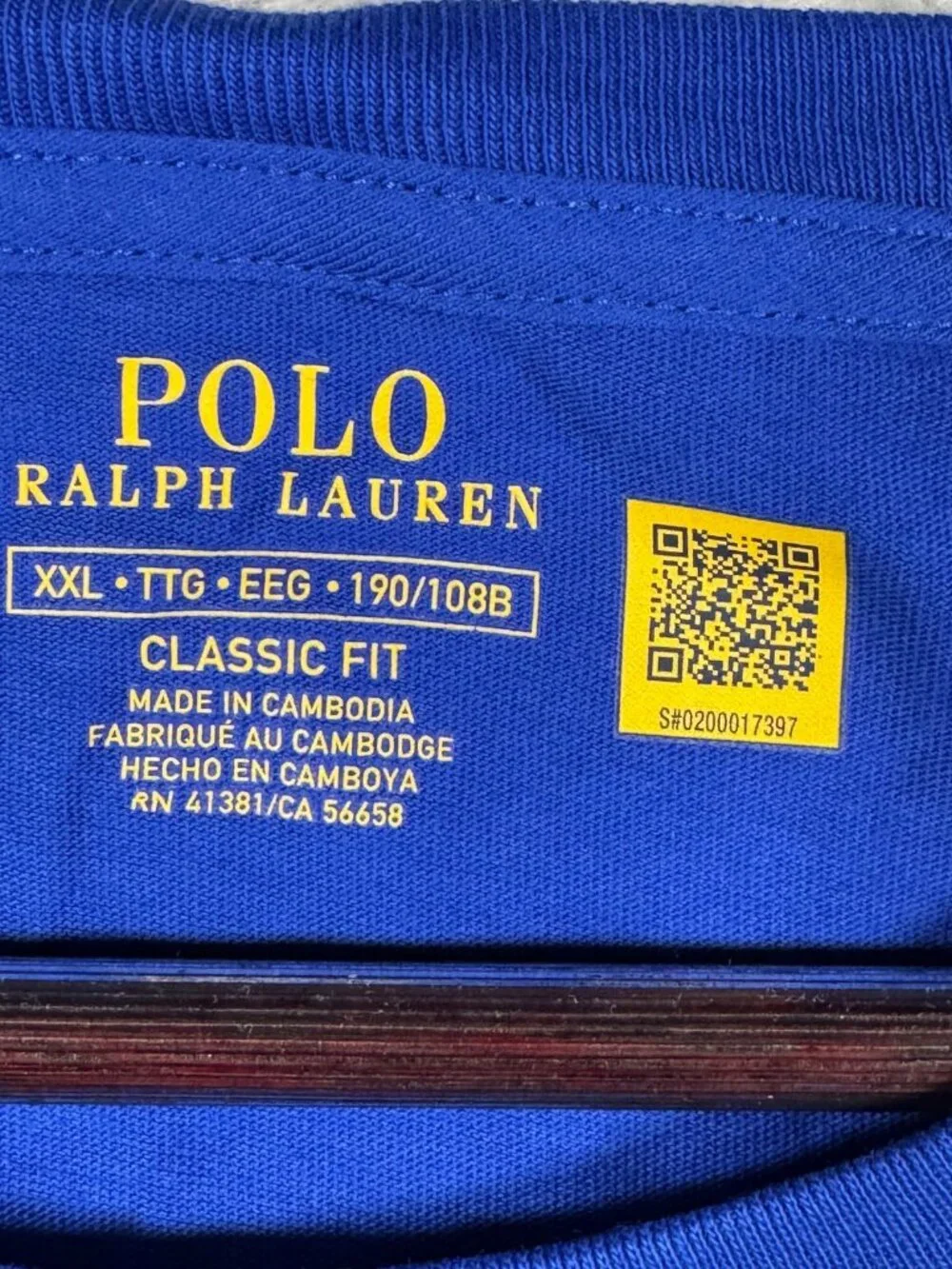 Polo Ralph Lauren T-Shirt Mens XXL Blue Classic Fit Cotton Green Pony $55